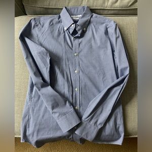 Men’s Uniqlo Blue Gingham Dress Shirt Size Small slim fit